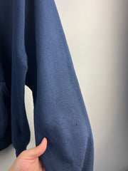 Vintage 90s Jerzees Blank Navy Zip Up Hoodie