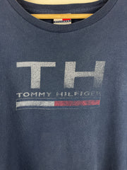 Vintage 90s Tommy Hilfiger TH Navy Tee