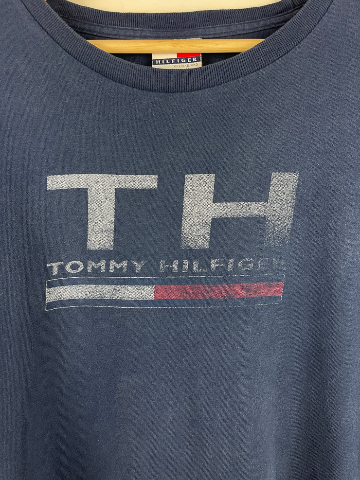 Vintage 90s Tommy Hilfiger TH Navy Tee
