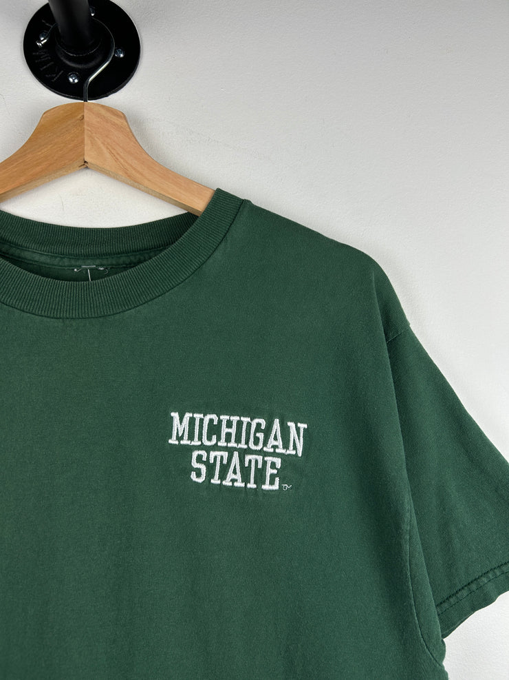 Vintage 90s Michigan State University Green Tee