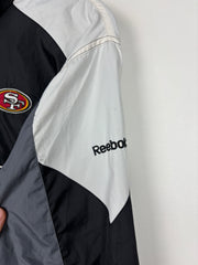 Vintage NFL Reebok San Francisco 49ers Black Windbreaker