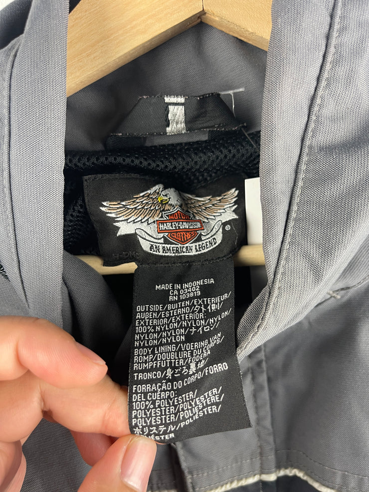 Vintage Harley Davidson Black & Grey Windbreaker