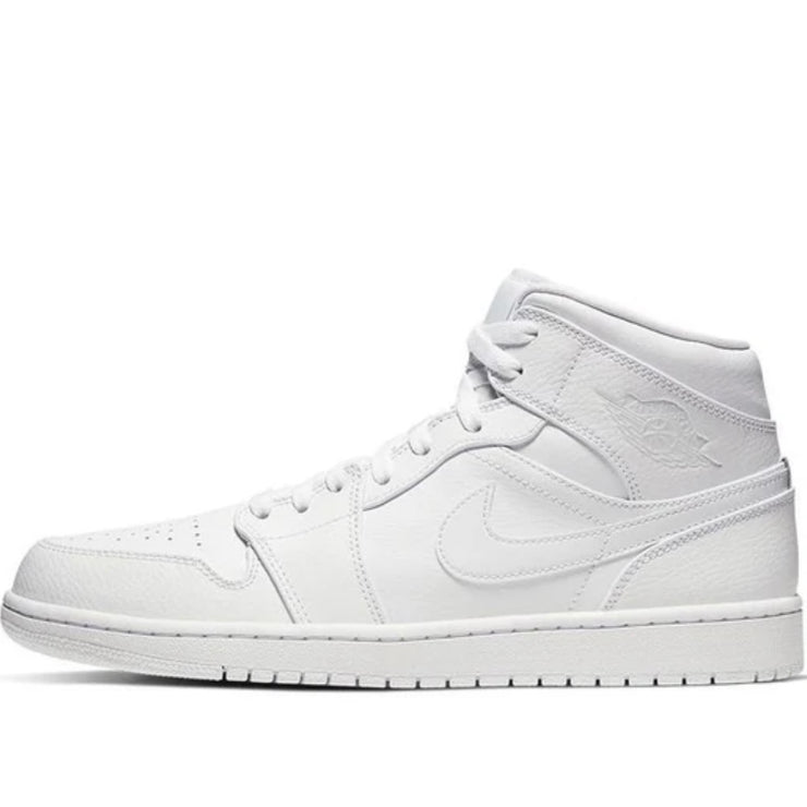 Jordan 1 Mid Triple White