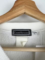 Vintage 90s Versace Jeans Couture Embroidered White Crewneck