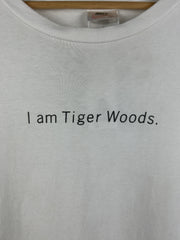Vintage 90s Nike Golf I Am Tiger Woods White Tee