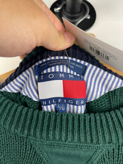 Vintage 90s Tommy Hilfiger Striped Multi Colour Cable Knit Sweater