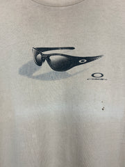 Vintage 90s Oakley Software Sunglasses Faded Beige Tee