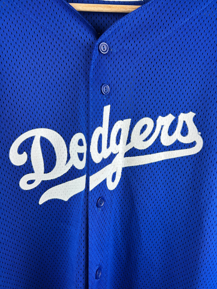 Vintage MLB Majestic Los Angeles Dodgers Blue Mesh Baseball Jersey