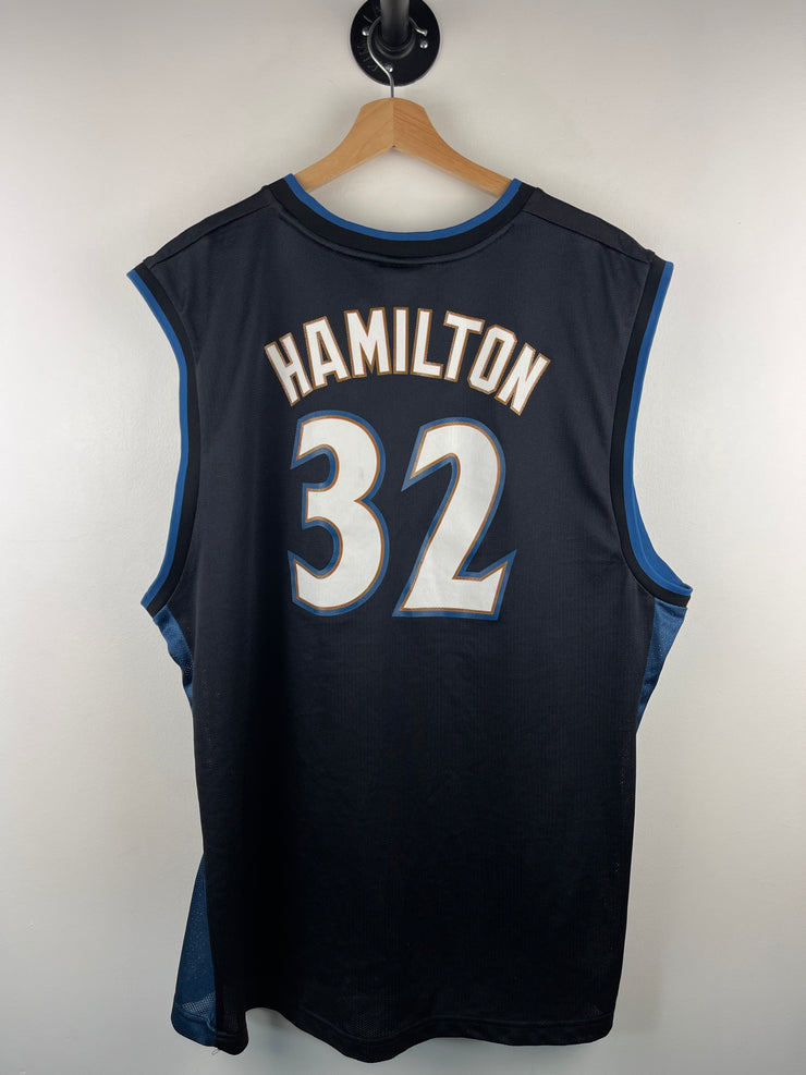 Vintage NBA Reebok Washington Wizards Hamilton Black Basketball Jersey
