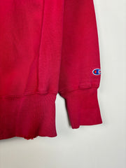 Vintage 90's Champion Reverse Weave Spellout Red Crewneck