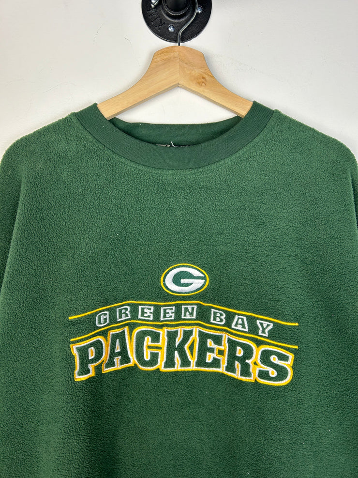 Vintage Y2K Green Bay Packers Green Fleece Crewneck