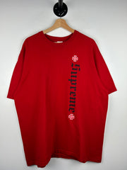 Supreme X Independent Skateboards FW17 Old English Red Tee