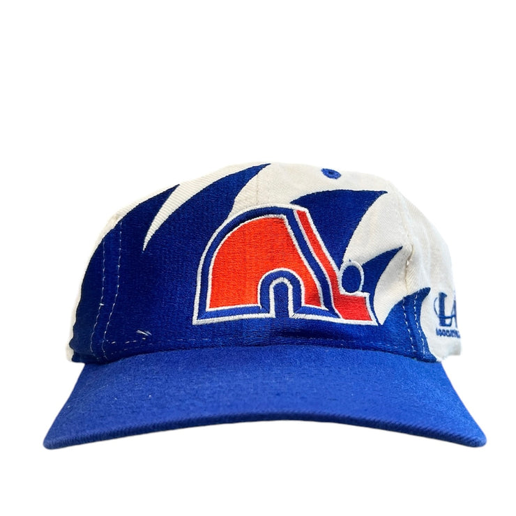 Vintage 90s NHL Logo Athletic Quebec Nordiques Shark Tooth Snapback Hat