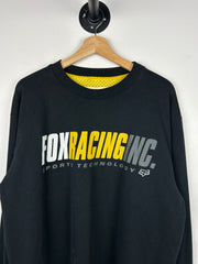 Vintage Y2K Fox Racing Black & Yellow Reversible Long Sleeve Jersey