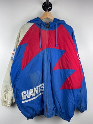 Vintage 90s NFL Logo Athletic New York Giants Shark Tooth Hooded Jacket