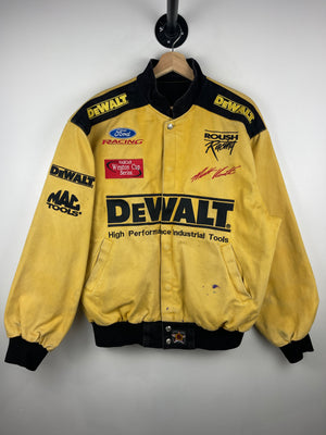 Vintage Nascar Jeff Hamilton Matt Kenseth Dewalt Yellow Racing Jacket