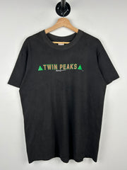 Vintage 90s Twin Peaks TV Show Promo Black Tee