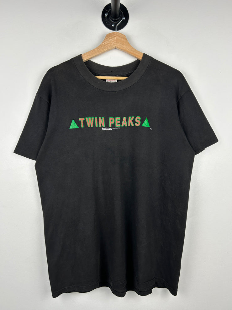 Vintage 90s Twin Peaks TV Show Promo Black Tee