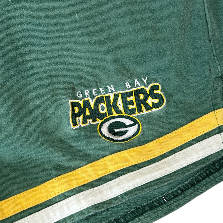 Vintage 90s NFL Green Bay Packers Embroidered Green Shorts