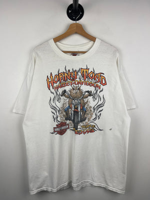 Vintage 2006 Harley Davidson Horny Toad Temple Texas White Tee