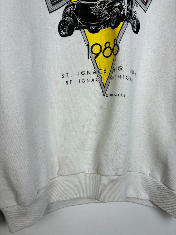 Vintage 1988 Cruise Night White Crewneck