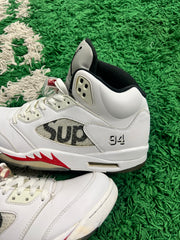 Jordan 5 x Supreme 2015 White