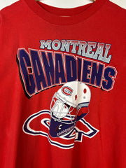 Vintage 90s NHL Waves Montreal Canadiens Red Tee