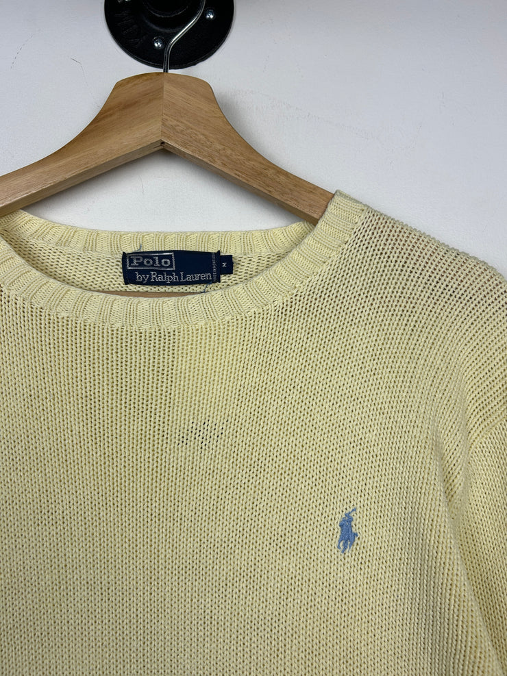 Vintage 90s Polo Ralph Lauren Yellow Knit Crewneck