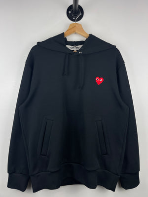 Comme Des Garcons Play Red Heart Black Hoodie