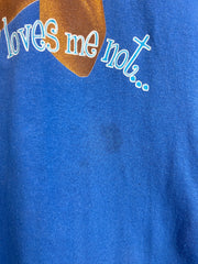 Vintage 2002 Scooby Doo She Loves Me She Loves Me Not Blue Tee