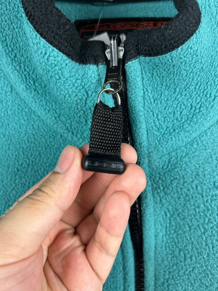 Vintage 90s Nike ACG Teal Fleece Zip Up Vest