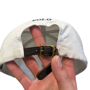 Vintage Polo Ralph Lauren White Leather Strapback Hat