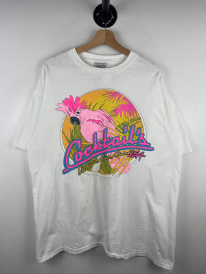 Vintage 90s Cocktails Old Orchard Beach Maine Cockatoo White Tee