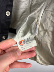 Vintage 90s Jeff Hamilton Mickey Mouse World Champs Baseball Leather Jacket
