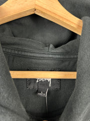 Stussy Script Embroidered Black Hoodie