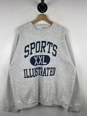 Vintage 90s Logo 7 Sports Illustrated Grey Crewneck