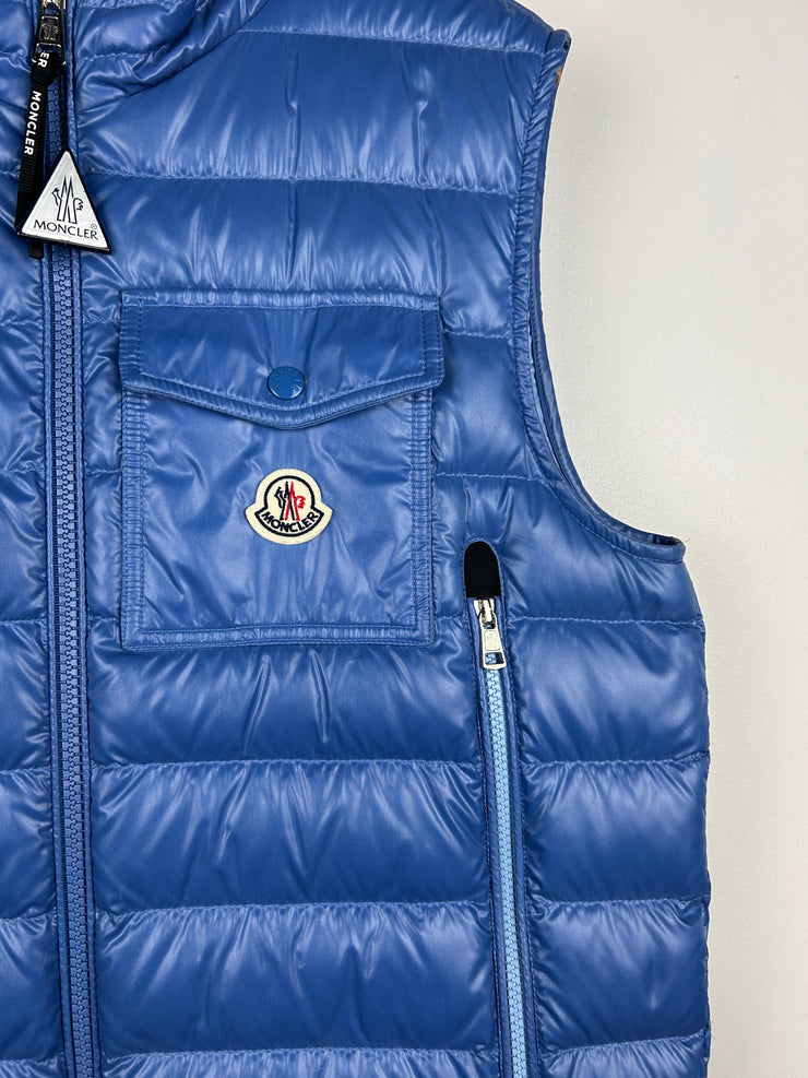 Moncler Ragot Gilet Down Filled Blue Puffer Vest