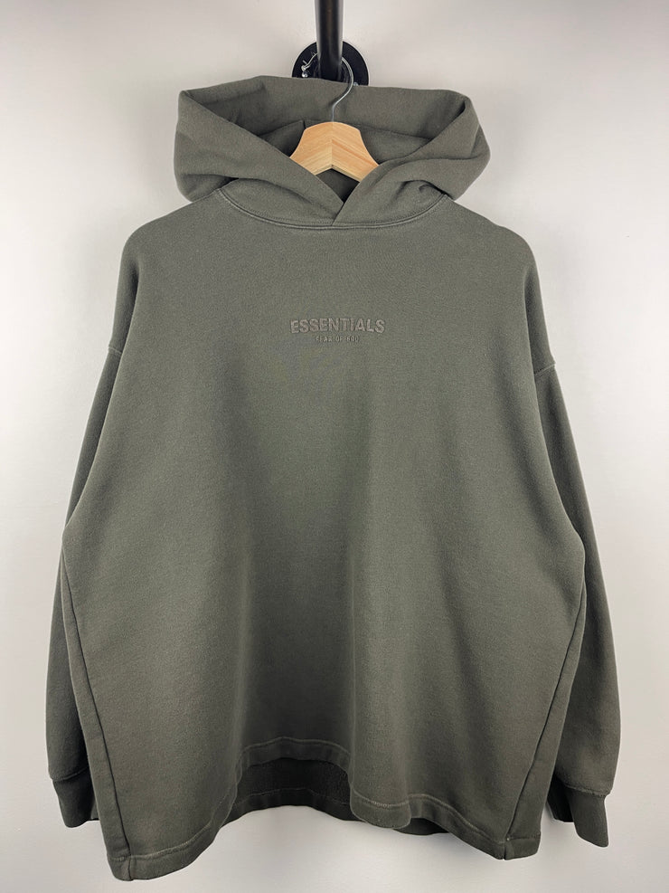 Fear Of God Essentials Off Black Relaxed Hoodie
