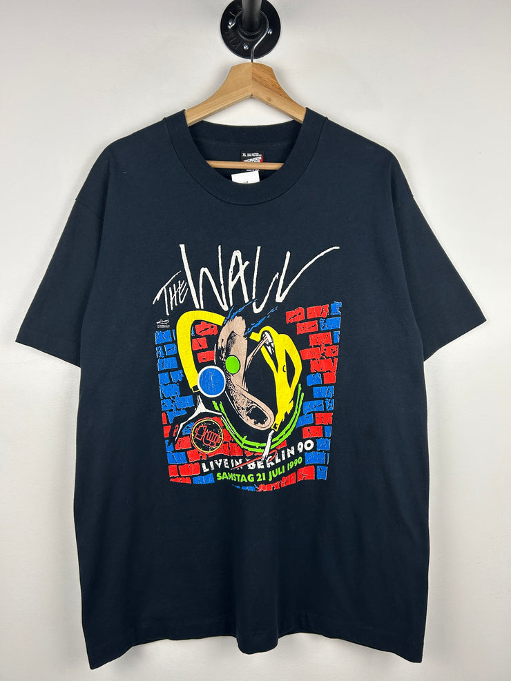 Vintage 90s Pink Floyd The Wall Berlin Band Tour Black Tee