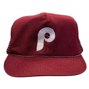 Vintage 80s MLB Philadelphia Phillies Plain Logo Trucker Snapback Hat