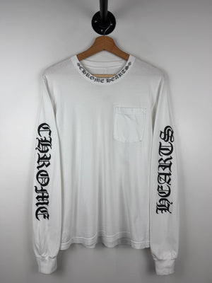 Chrome Hearts Neck Script White Long Sleeve