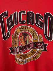 Vintage 90s NHL Nutmeg Chicago Blackhawks Red Crewneck