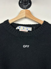 Off White Diagonal Arrows Black Knit Sweater