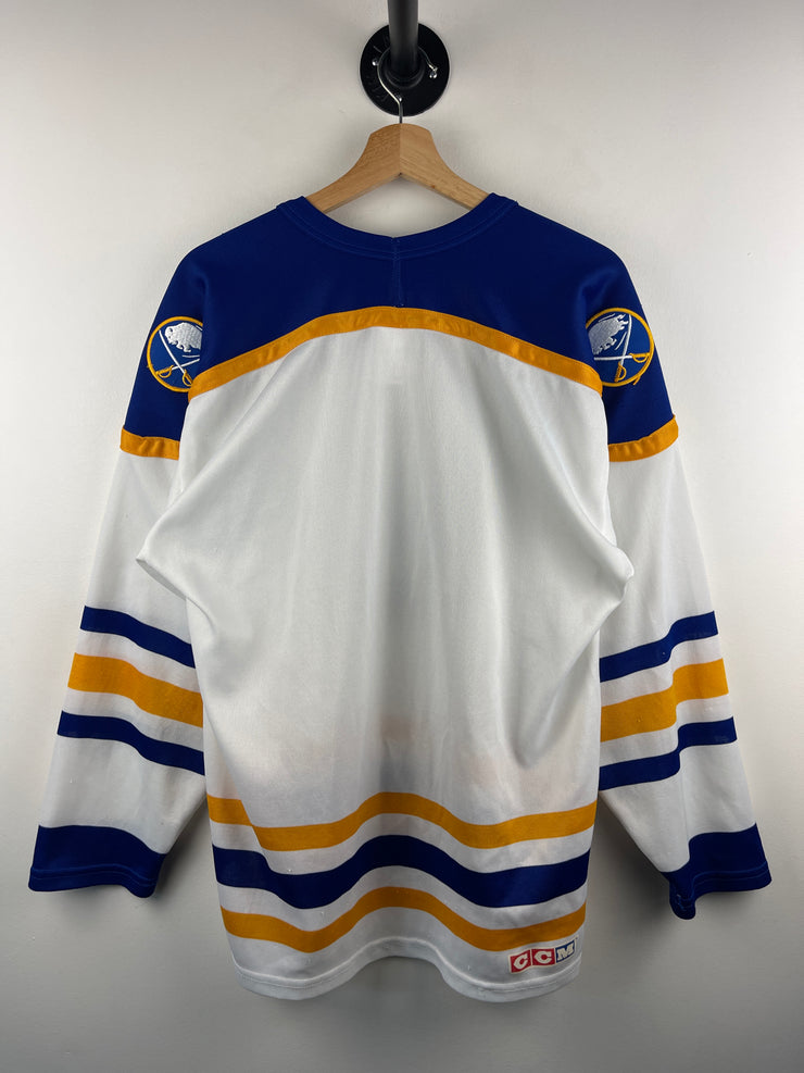 Vintage 90s NHL CCM Buffalo Sabres White Hockey Jersey