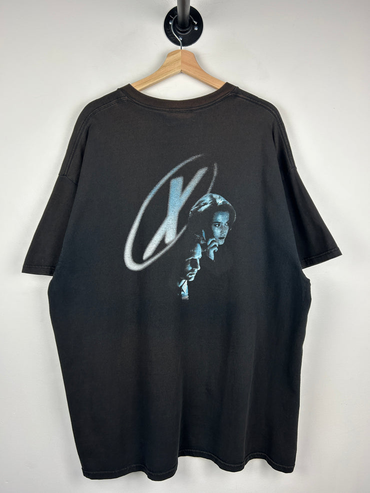 Vintage 90s The X Files TV Show Promo Black Tee