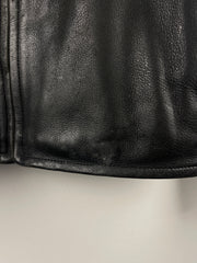 Vintage Eddie Bauer Black Leather Cropped Jacket