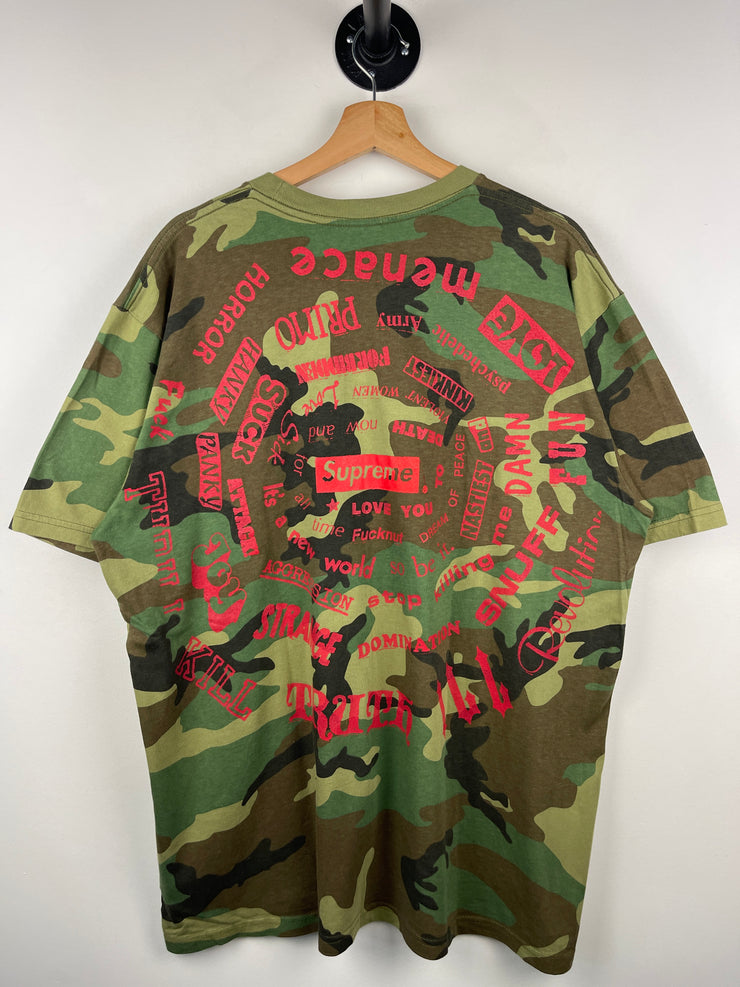Supreme SS21 Spiral Woodland Camo Tee
