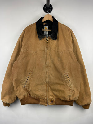 Vintage 2005 Carhartt Santa Fe Brown Western Work Jacket J14 BRN