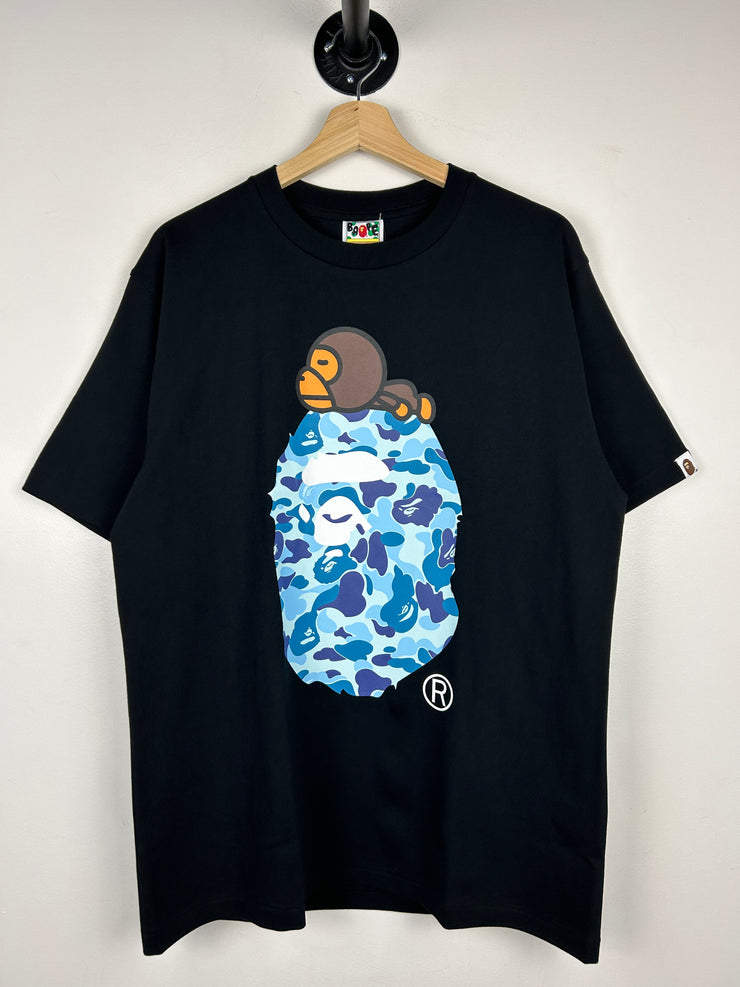 Bape Baby Milo Ape Head Black & Blue Tee