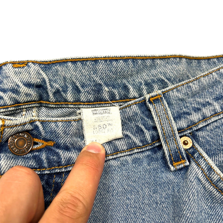 Vintage 90s Levis 560 Blue Denim Shorts